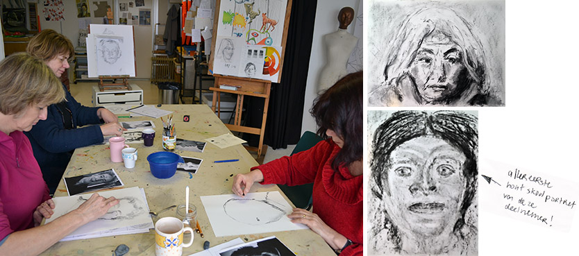 Workshop portrettekenen Liesbeth Verhoeven Breda